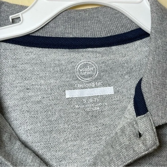 Wonder Nation Boys' School Uniform Long Sleeve Piqué Polo Shirt size S 6-7 Yrs - Picture 3 of 3